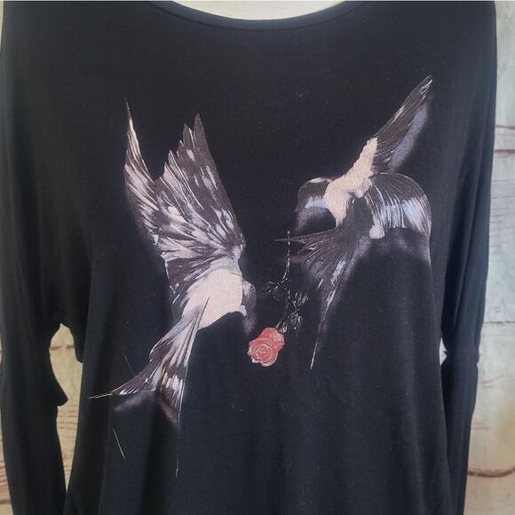 All Saints Lovers Wave Long Sleeve Tee Size XS - Picture 5 of 9